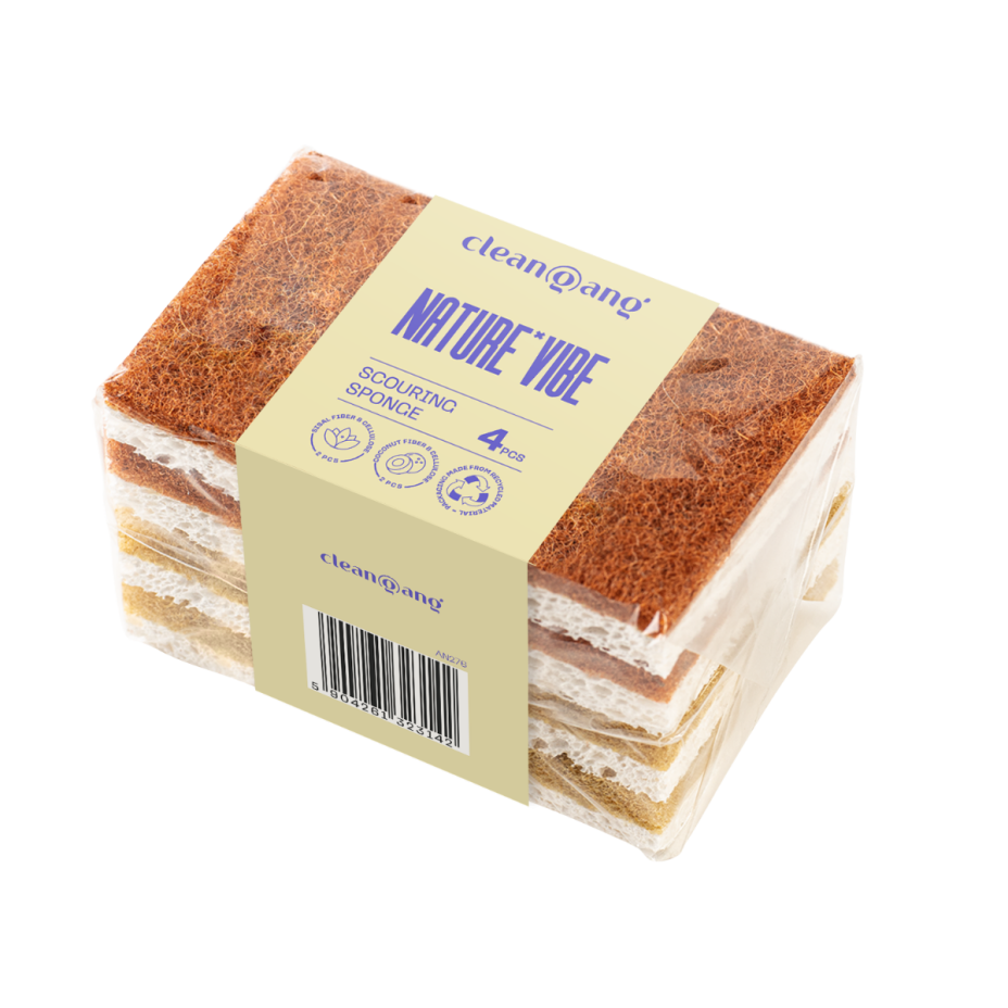Schwämme aus Natur-Material, 4 Stück