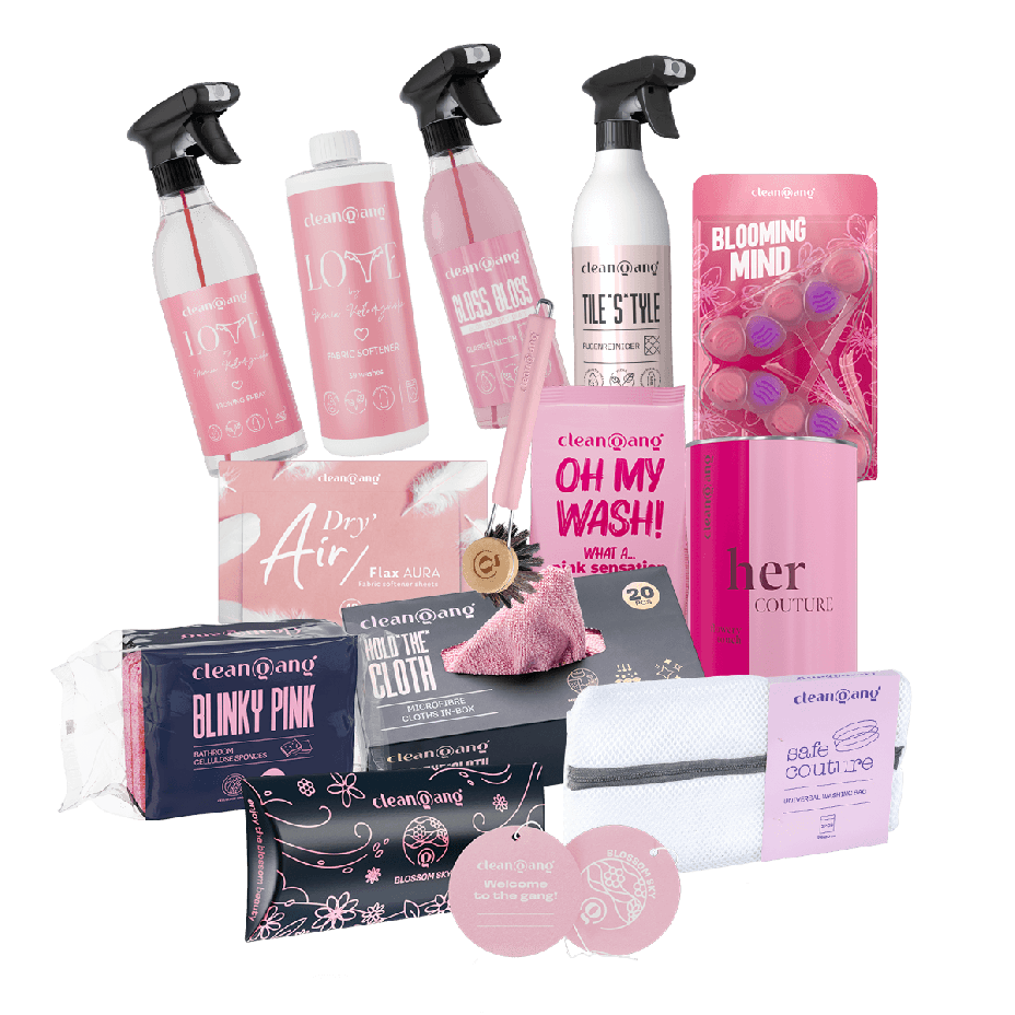 XXL Pinkes Reinigungsset