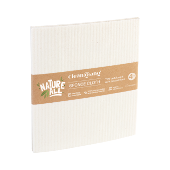 Öko-Schwammtuch ungefärbt, 4 Stück