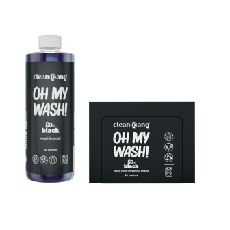 Waschmittel schwarz Set