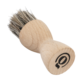 Schuhbürste rund helle Borsten