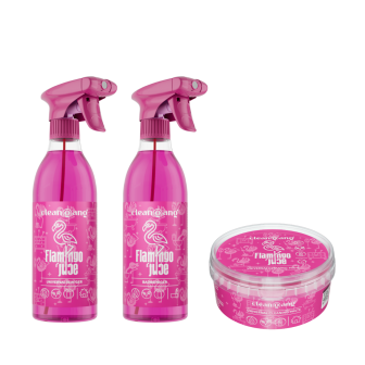 Pinkes Reinigungsset Flamingo