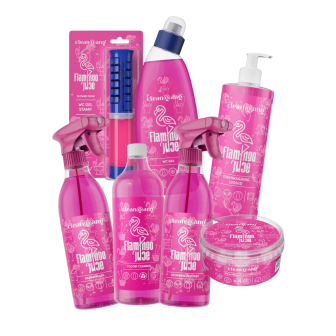 Pinkes Reinigungsset Flamingo XL