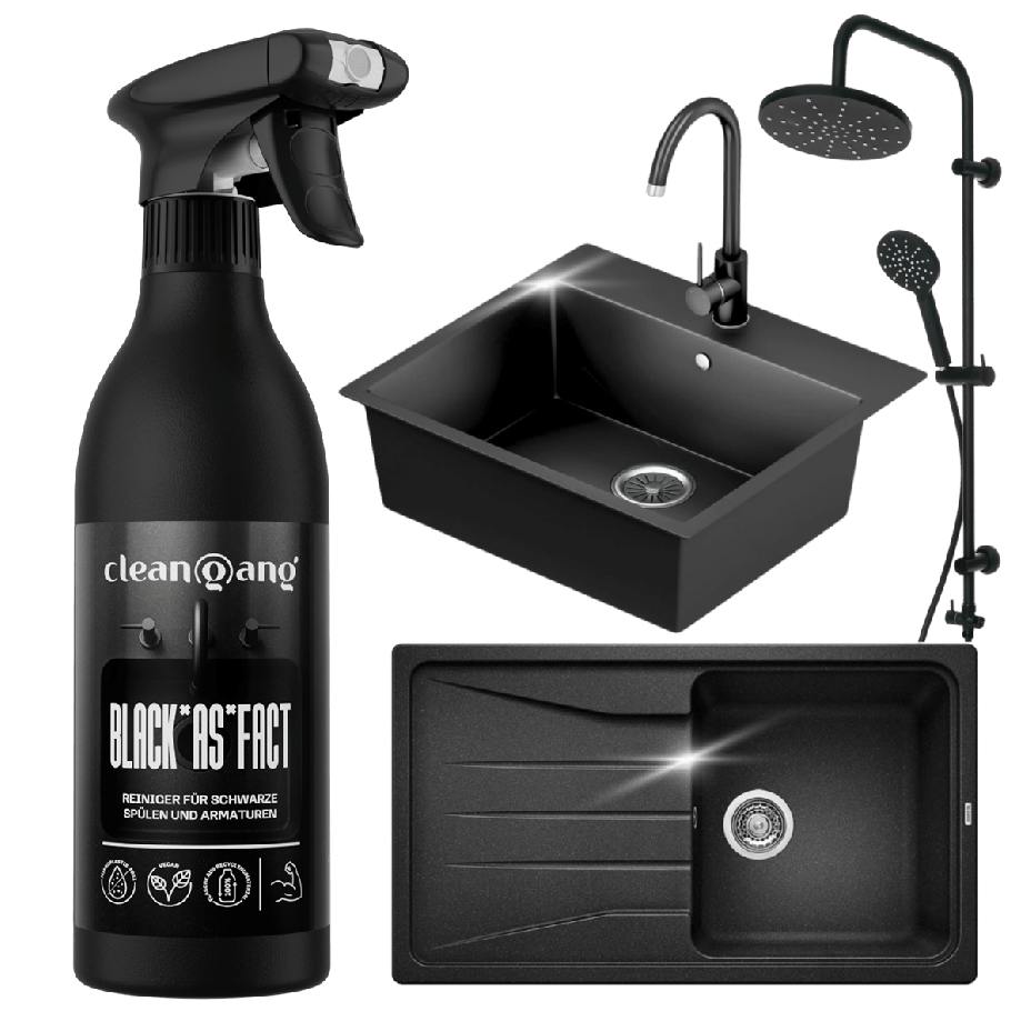  Reiniger für schwarze Waschbecken und Armaturen, 500 ml