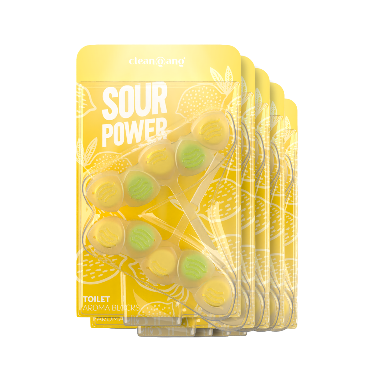 5 x WC-Duftspüler Sour Power, 40 x 50g