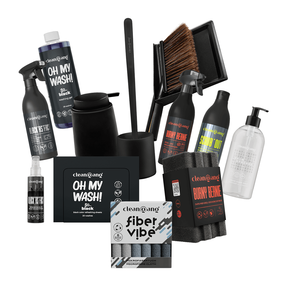 XXL Schwarzes Reinigungsset