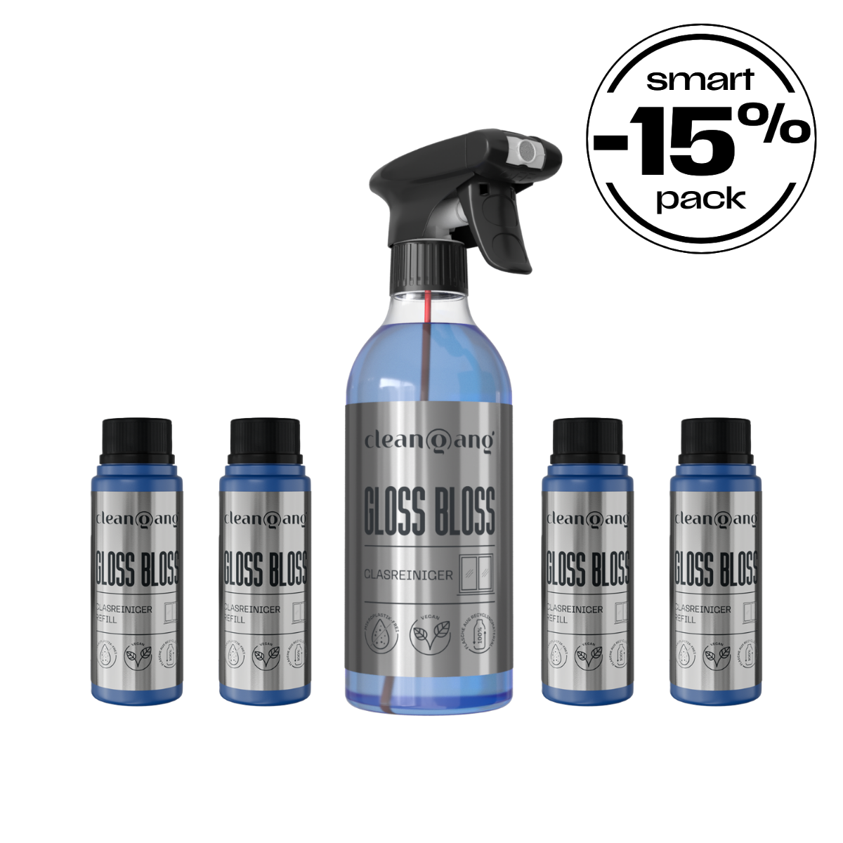 Smart Pack GLOSS BLOSS – Glasreiniger & Refill-Konzentrat