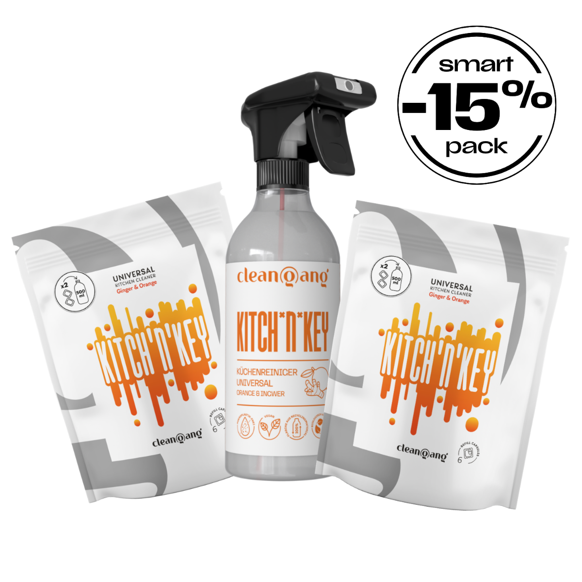 Smart Pack KITCH'n'KEY - Küchenreiniger & Refill-Packs